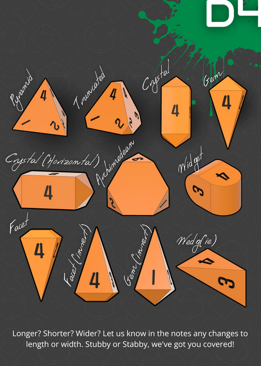 3D Printed Dice Master Set