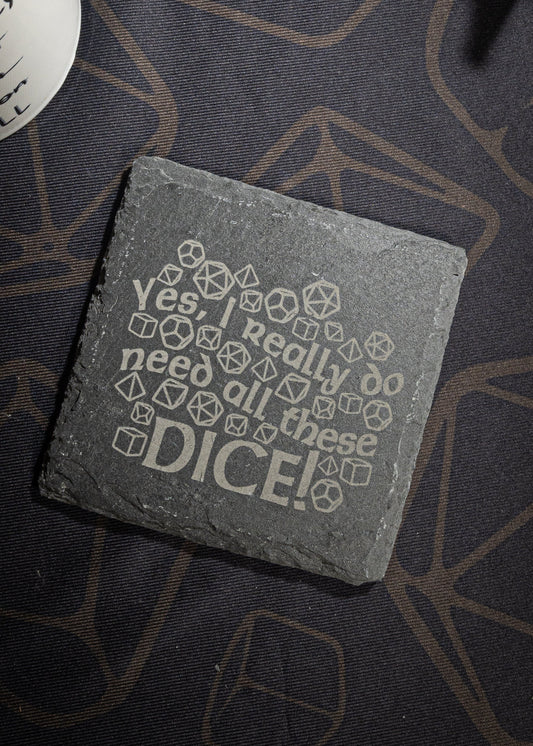 TTRPG Themed Slate Coasters