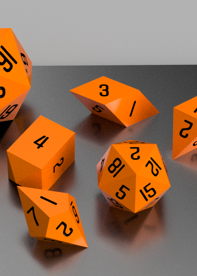 Custom STL Dice Master Set - Includes FREE blanks - Print Yourself