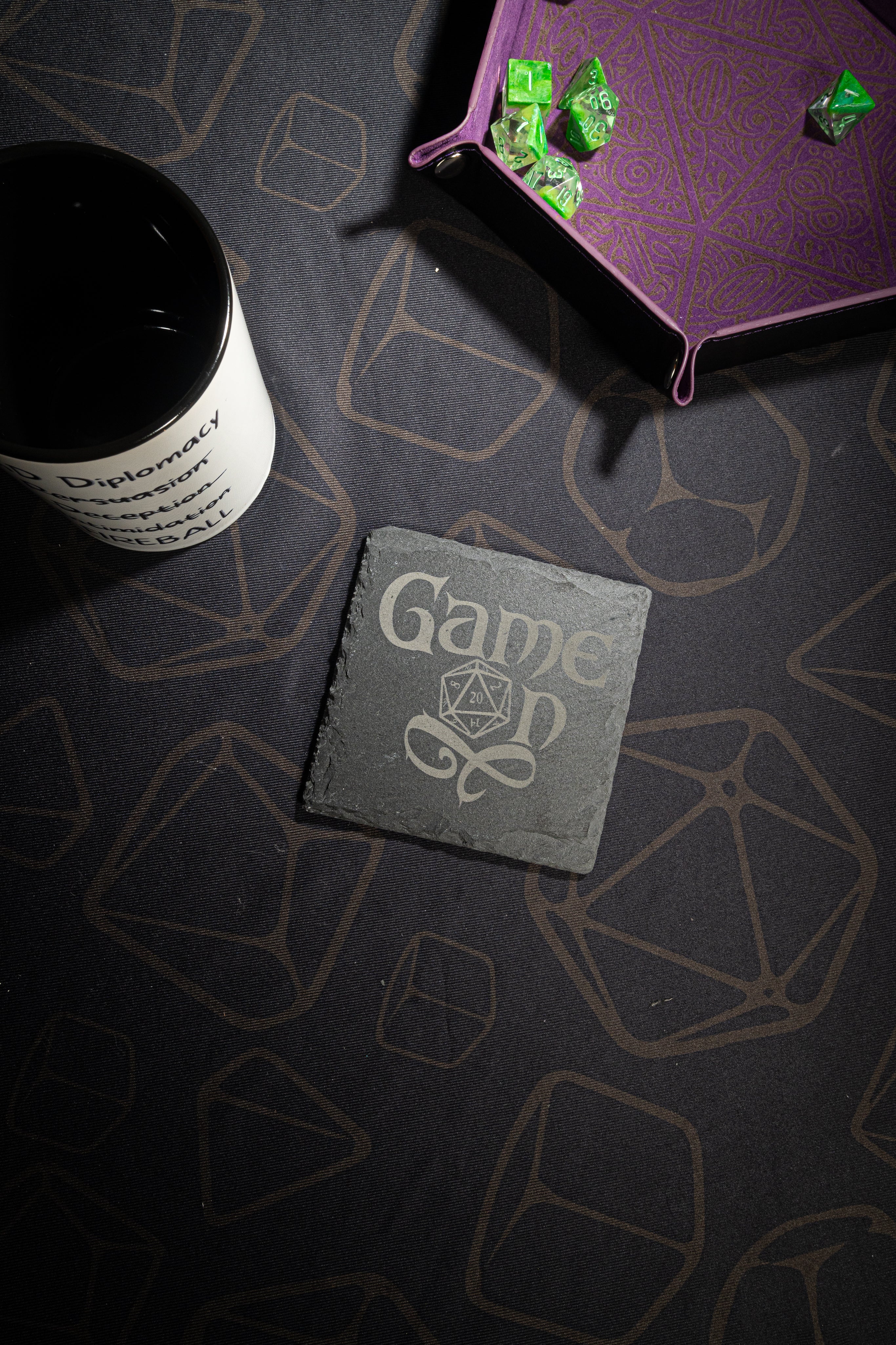 TTRPG Themed Slate Coasters