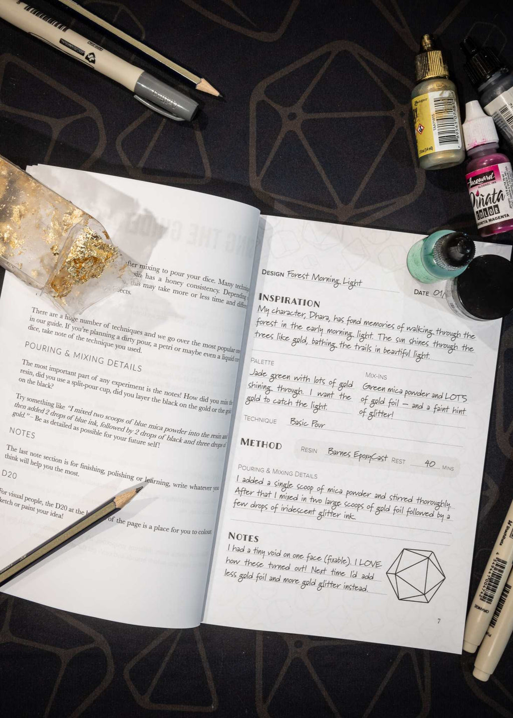 Dice Making Journal - Journal Page