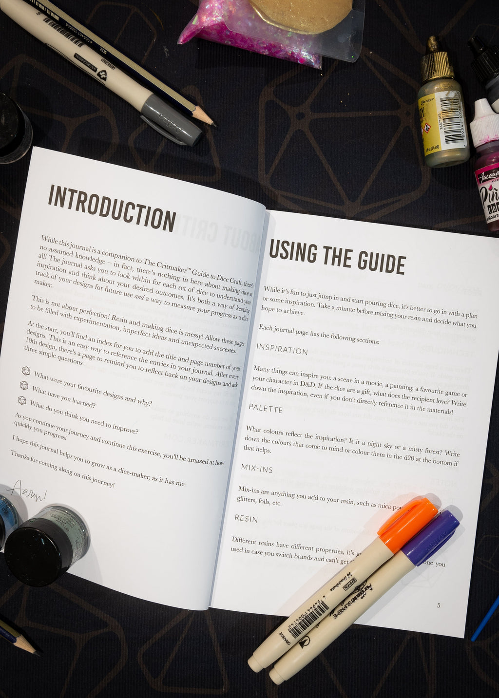 Dice Making Journal – a Companion to the Critmaker Guide to Dice Craft