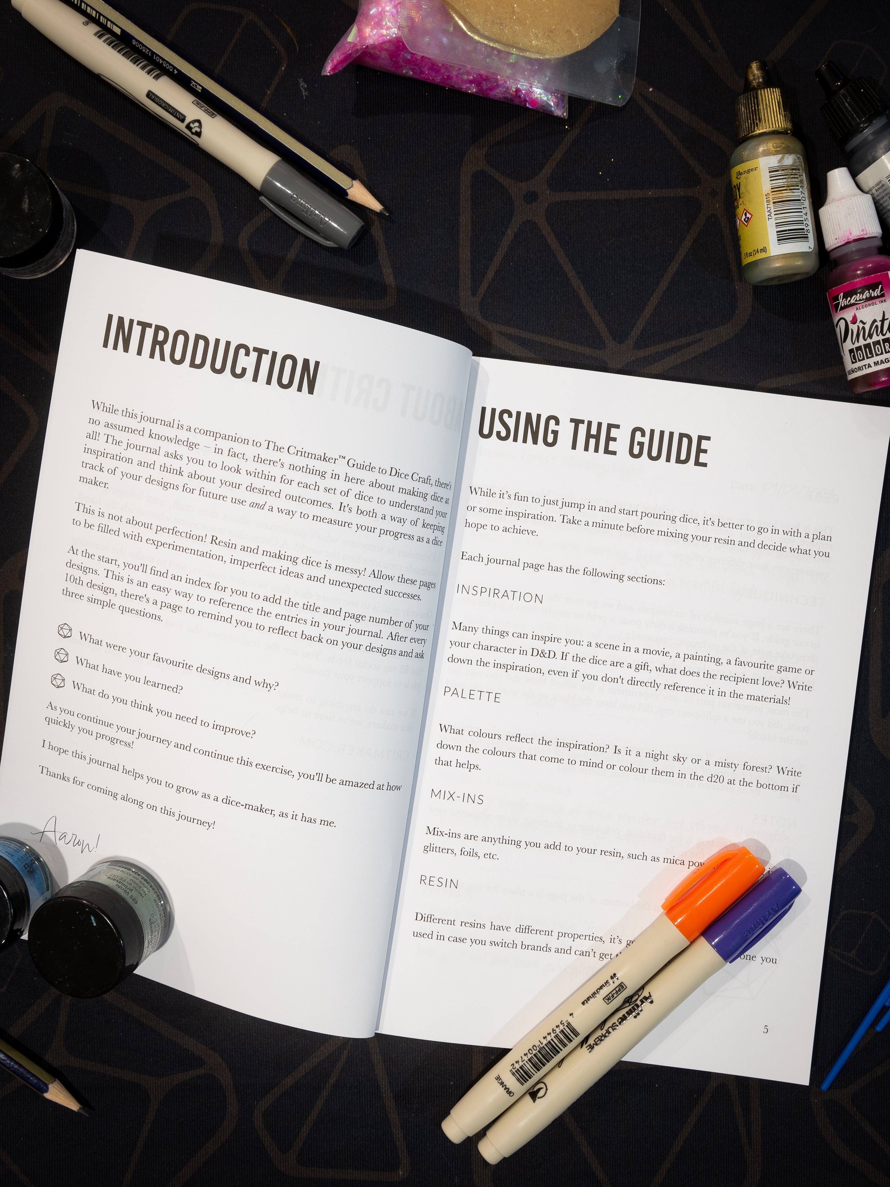 Dice Making Journal – a Companion to the Critmaker Guide to Dice Craft