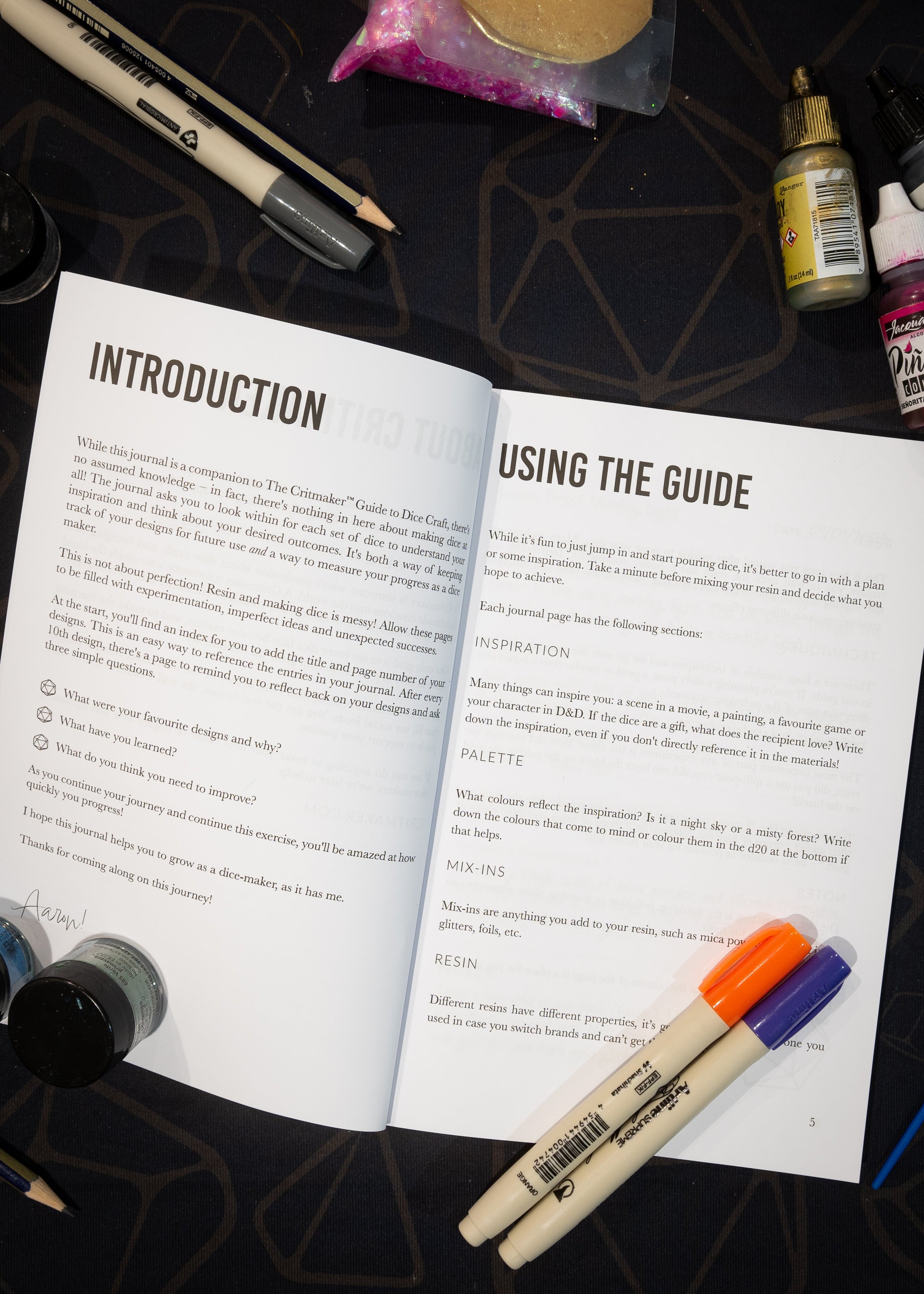 Dice Making Journal – a Companion to the Critmaker Guide to Dice Craft
