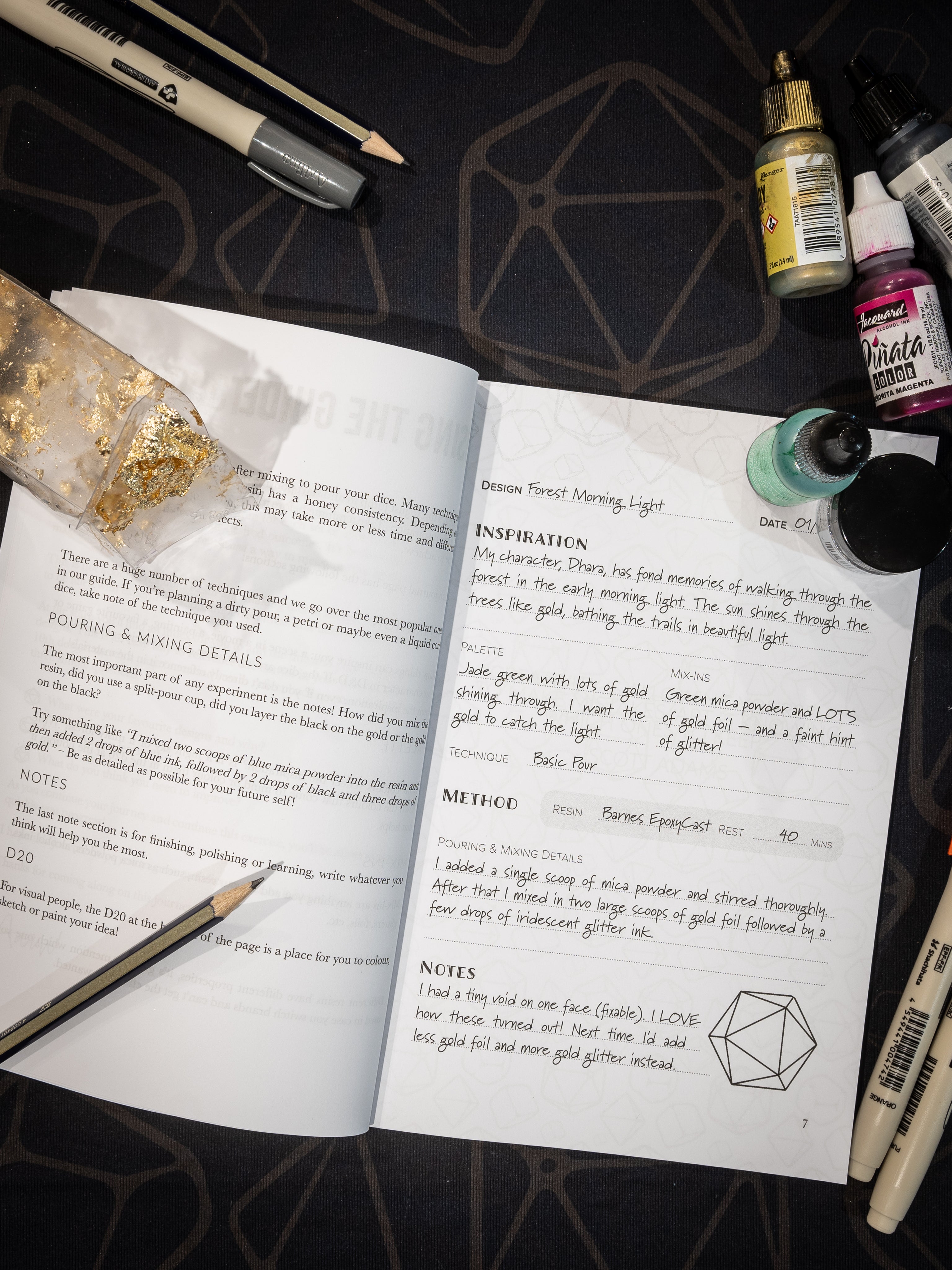 Dice Making Journal – a Companion to the Critmaker Guide to Dice Craft