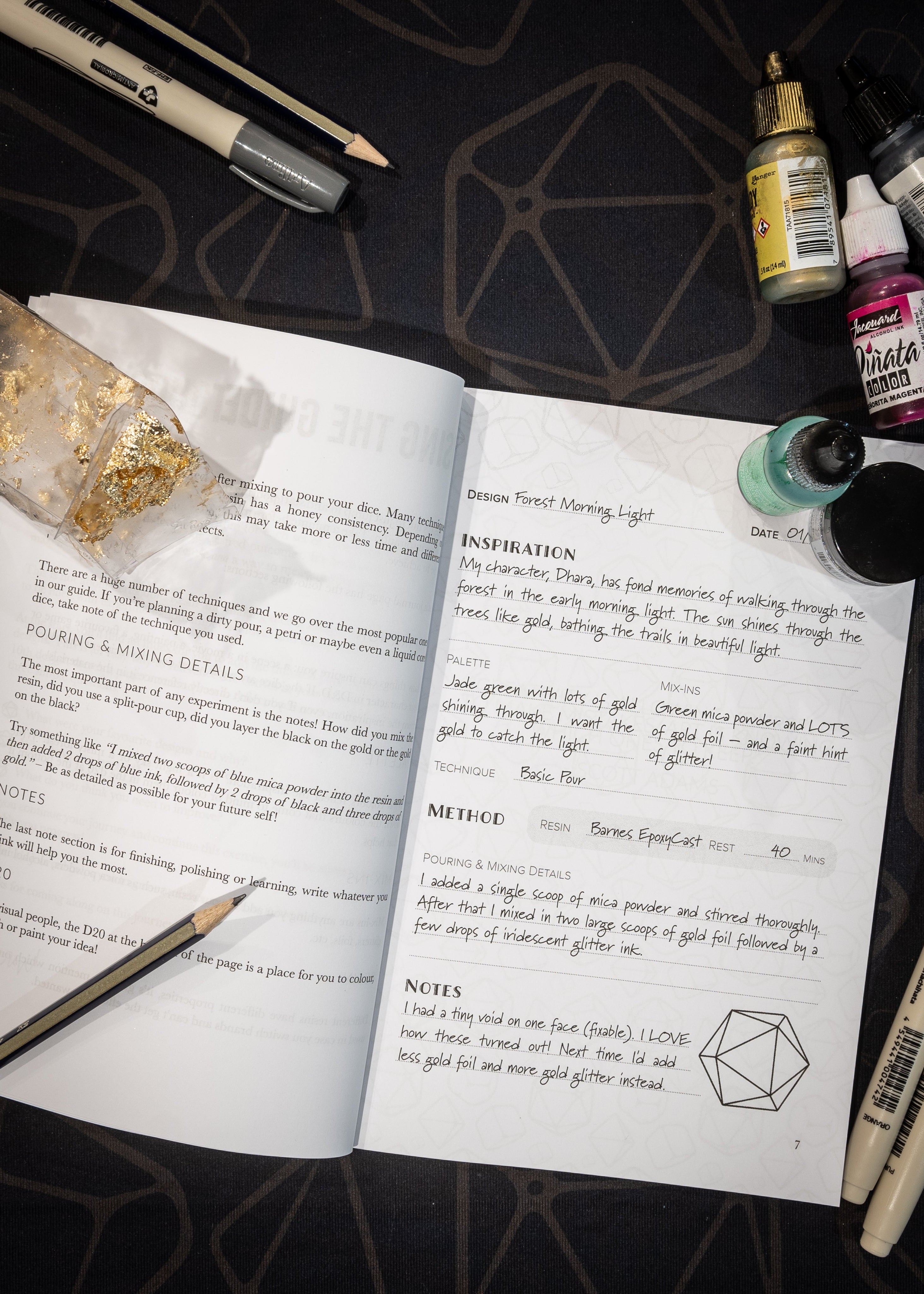 Dice Making Journal – a Companion to the Critmaker Guide to Dice Craft