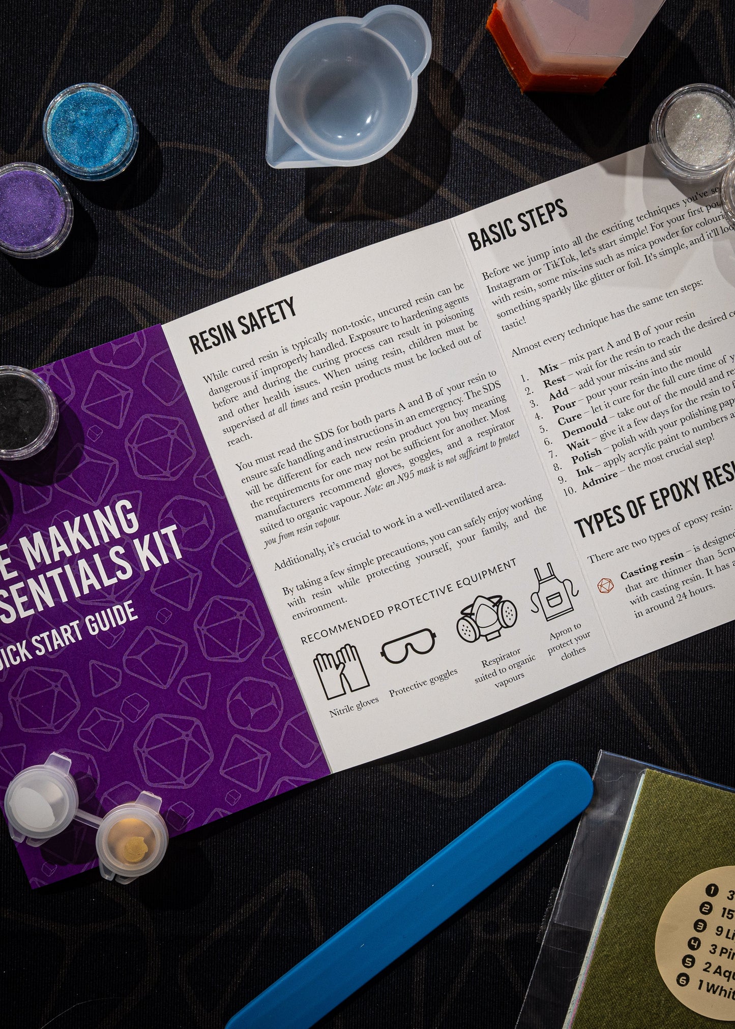 Dice Making Kit - D20 Kit - Beginner Resin Dice Making Kit - Critmaker