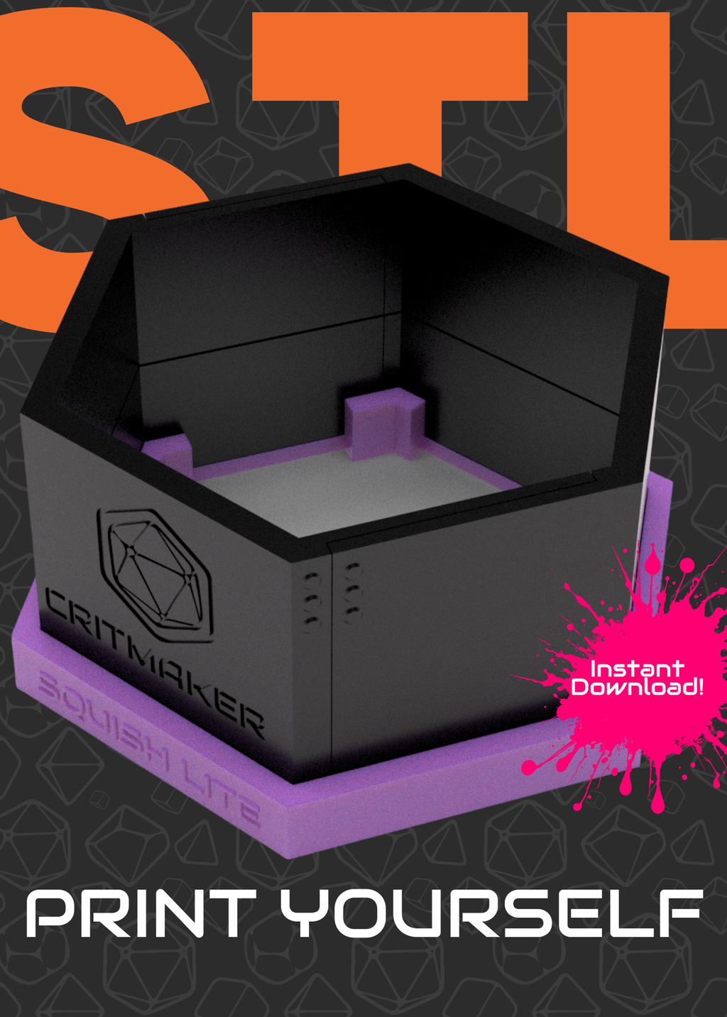 STL - SquishLite Dice Making Mold Frame - Instant Download