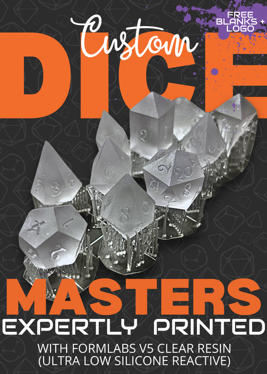 3D Printed Dice Master Set - Includes FREE blanks & STL files