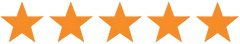 Five black stars on a white background