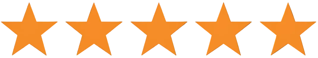 Five black stars on a white background